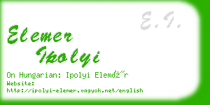 elemer ipolyi business card